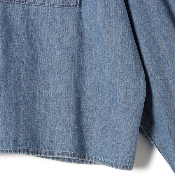 SHIPS for women「《一部追加予約》〈洗濯機可能〉ライトオンス デニム ショート シャツ」|シャツ・ブラウス|