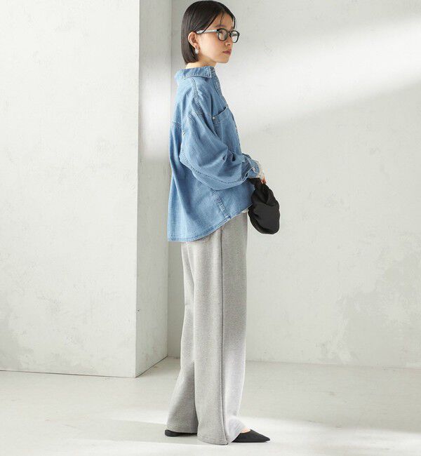 SHIPS for women「《一部追加予約》〈洗濯機可能〉ライトオンス デニム ショート シャツ」|シャツ・ブラウス|