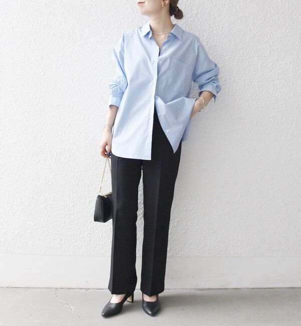 SHIPS any「SHIPS any:〈洗濯機可能〉ダブルクロス セミフレア パンツ［NAVY BLUE］」|その他|