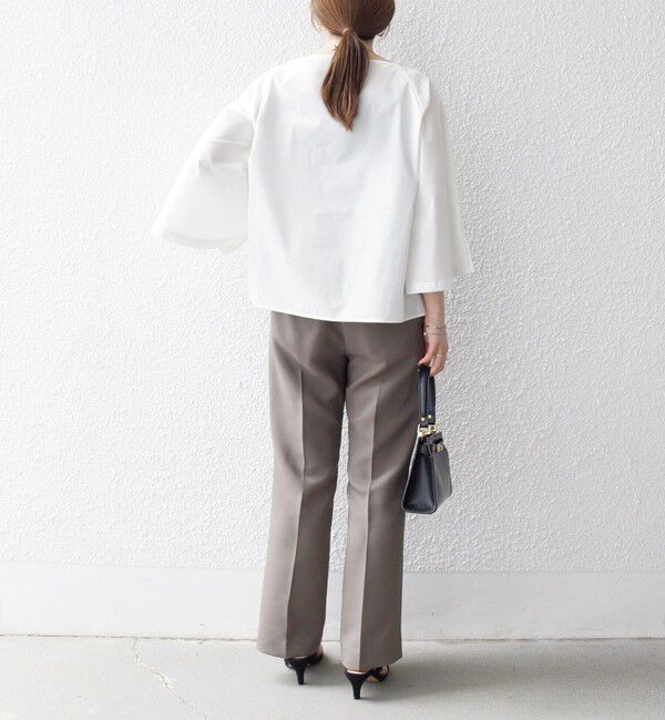 SHIPS any「SHIPS any:〈洗濯機可能〉ダブルクロス セミフレア パンツ［NAVY BLUE］」|その他|