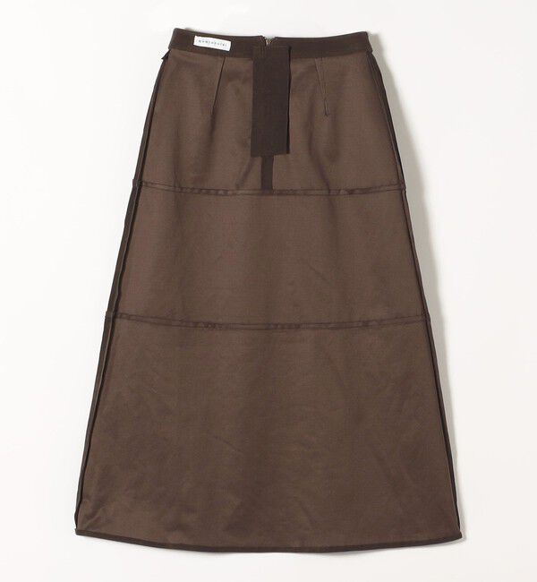 quaranciel「quaranciel:〈洗濯機可能〉ポリエステル スエード フレア マキシ スカート」|スカート|