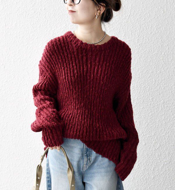 SHIPS any「SHIPS any:〈手洗い可能〉ロービング ルーズ ニット プルオーバー」|ニット・セーター|