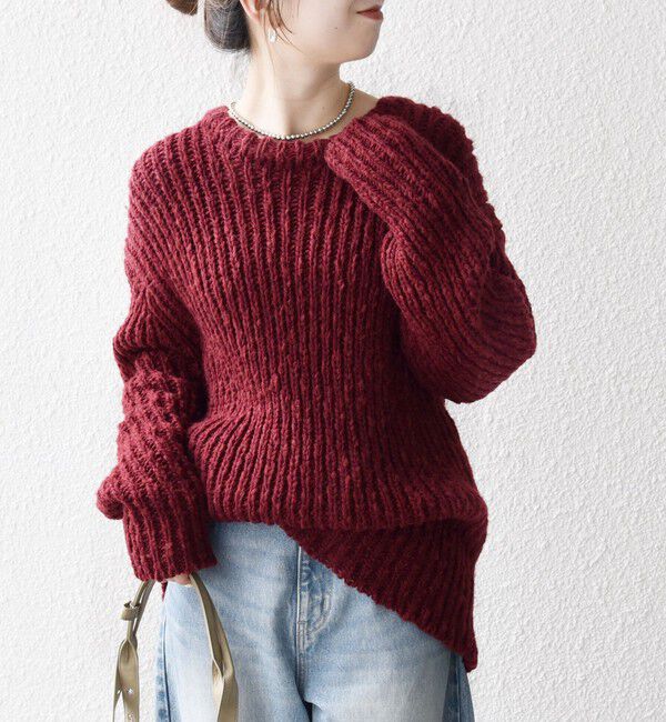 SHIPS any「SHIPS any:〈手洗い可能〉ロービング ルーズ ニット プルオーバー」|ニット・セーター|