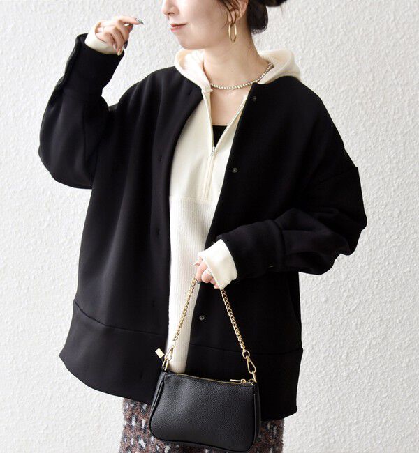 SHIPS any「【WEB限定】SHIPS any:〈洗濯機可能〉ダンボール コクーン ノーカラー コート」|ノーカラージャケット|