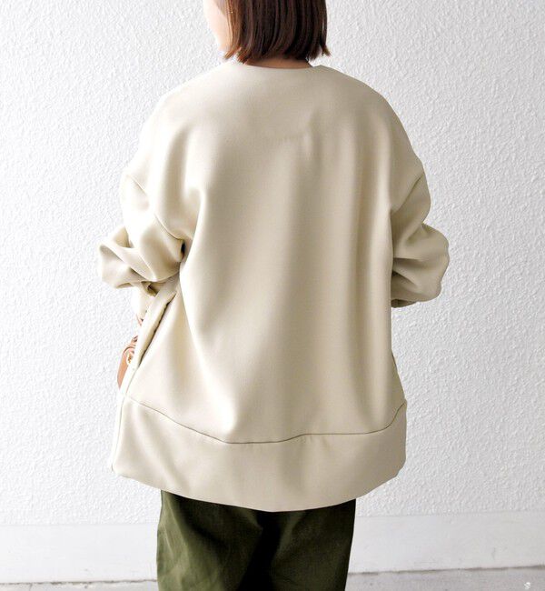 SHIPS any「【WEB限定】SHIPS any:〈洗濯機可能〉ダンボール コクーン ノーカラー コート」|ノーカラージャケット|