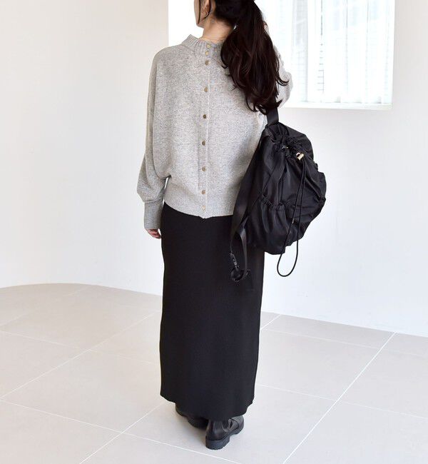 quaranciel「quaranciel: AQUA カシミヤ ミックス 2way ハイネック カーディガン」|カーディガン|