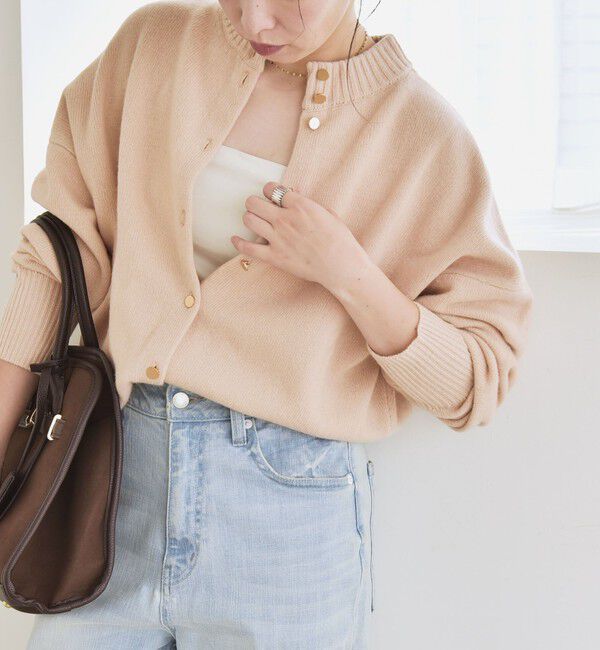 quaranciel「quaranciel: AQUA カシミヤ ミックス 2way ハイネック カーディガン」|カーディガン|