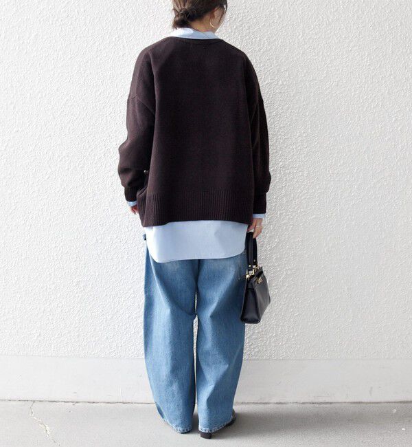 SHIPS any「SHIPS any:〈手洗い可能〉AQUA カシミヤ ミックス Vネック カーディガン」|カーディガン|