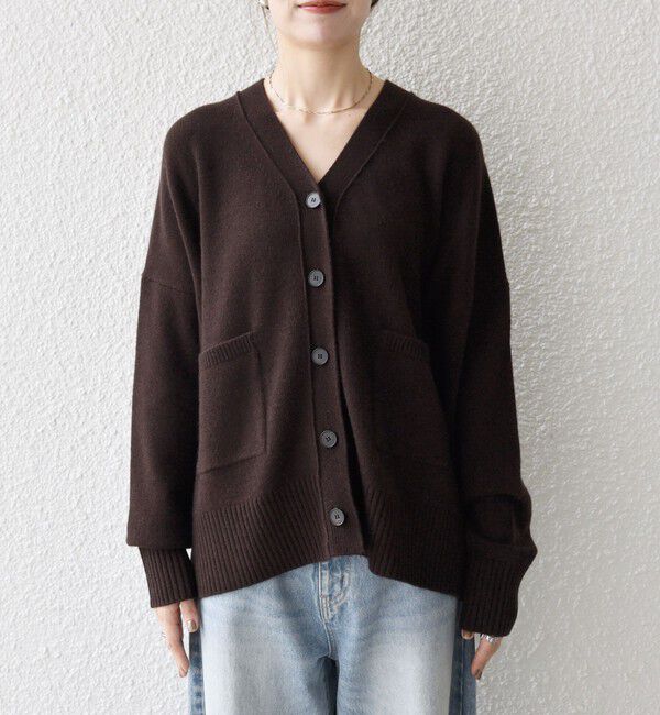 SHIPS any「SHIPS any:〈手洗い可能〉AQUA カシミヤ ミックス Vネック カーディガン」|カーディガン|