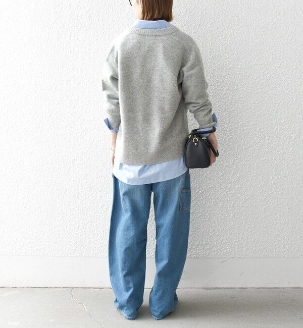 SHIPS any「SHIPS any:〈手洗い可能〉AQUA カシミヤ ミックス スキッパー カーディガン」|カーディガン|