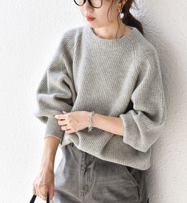 SHIPS any「《一部追加予約》SHIPS any:〈手洗い可能〉AQUA カシミヤ ミックス ハイネック ニット」|ニット・セーター|