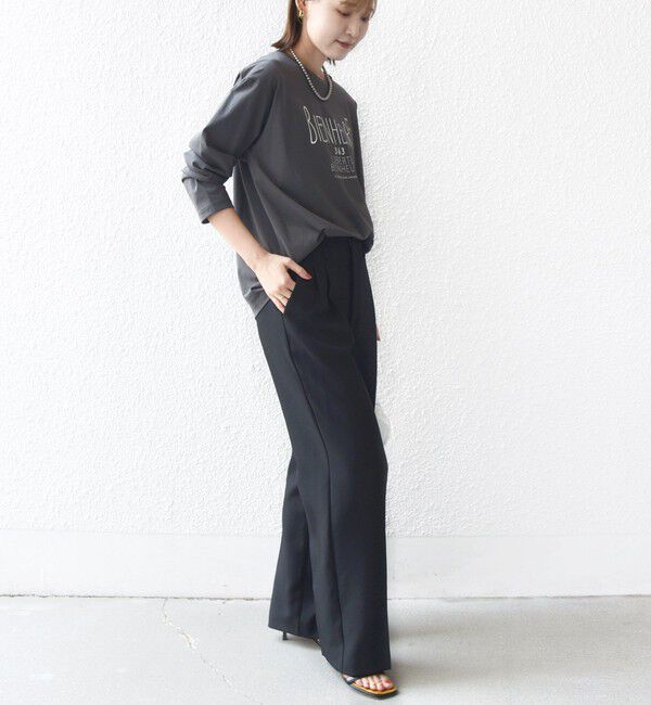 SHIPS for women「プリント ロゴ ロング スリーブ TEE」|Tシャツ・カットソー|