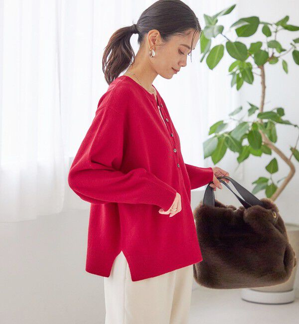 SHIPS for women「〈手洗い可能〉ウール カシミヤ 2WAY プルオーバー」|ニット・セーター|