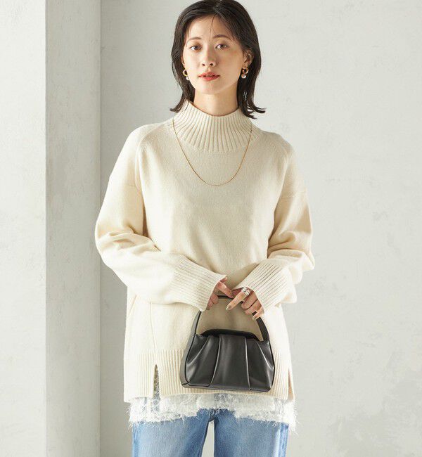 SHIPS for women「〈手洗い可能〉ウール カシミヤ ハイネック プルオーバー」|ニット・セーター|