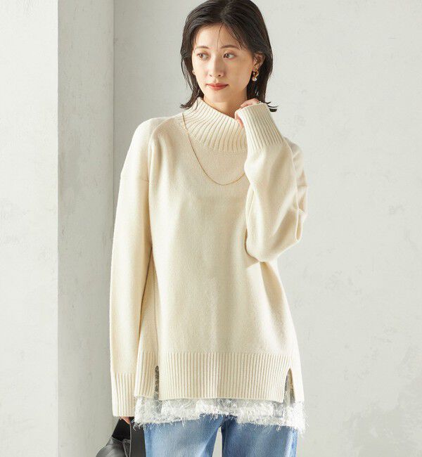 SHIPS for women「〈手洗い可能〉ウール カシミヤ ハイネック プルオーバー」|ニット・セーター|