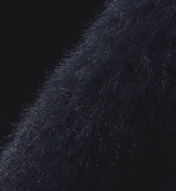 quaranciel「quaranciel:〈手洗い可能〉ファーライク クルーネック スナップ ニット カーディガン」|カーディガン|