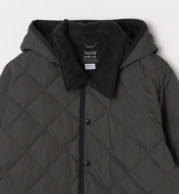 SHIPS any「【SHIPS any別注】TAION:〈手洗い可能〉ダイヤキルト ダウン ハーフコート 25AW◇」|ダウン|