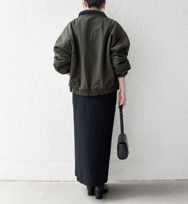 SHIPS any「SHIPS any: ナイロン &times; ボア リバーシブル スタンドカラー ショート ブルゾン」|ブルゾン・スタジャン|