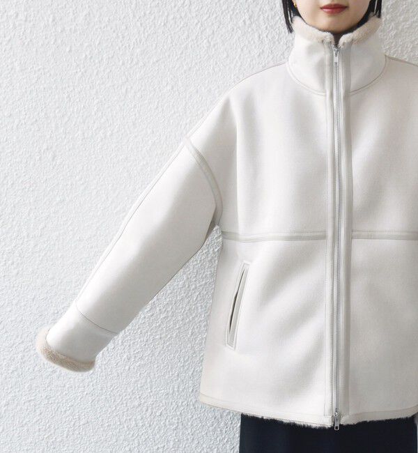 SHIPS for women「フェイク ムートン ジップ コート」|その他|