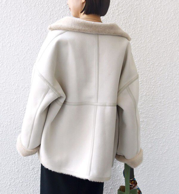 SHIPS for women「フェイク ムートン ジップ コート」|その他|