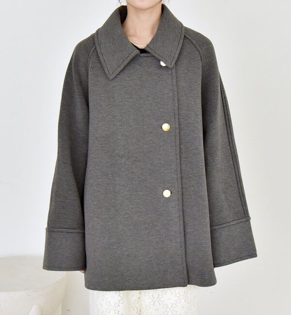 quaranciel「《追加予約》quaranciel:〈手洗い可能〉ダンボール ステンカラー ジャケット コート25AW」|ステンカラーコート|