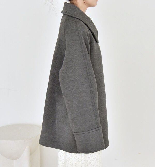 quaranciel「《追加予約》quaranciel:〈手洗い可能〉ダンボール ステンカラー ジャケット コート25AW」|ステンカラーコート|