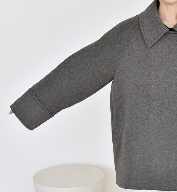 quaranciel「《追加予約》quaranciel:〈手洗い可能〉ダンボール ステンカラー ジャケット コート25AW」|ステンカラーコート|