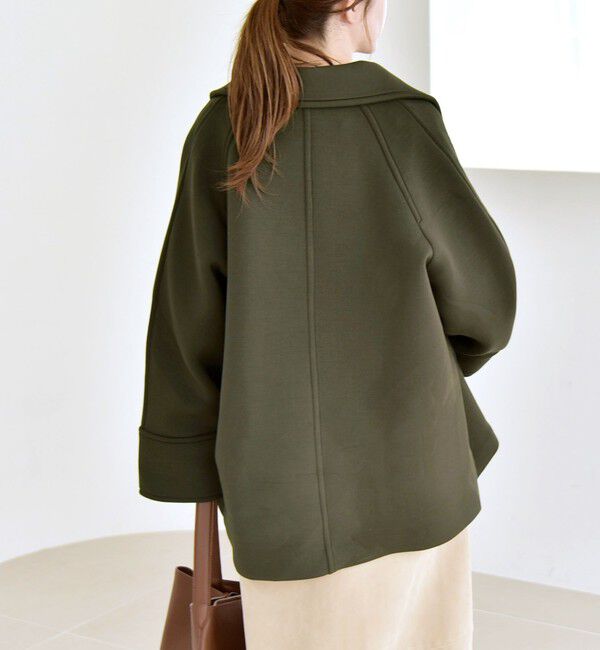 quaranciel「《追加予約》quaranciel:〈手洗い可能〉ダンボール ステンカラー ジャケット コート25AW」|ステンカラーコート|