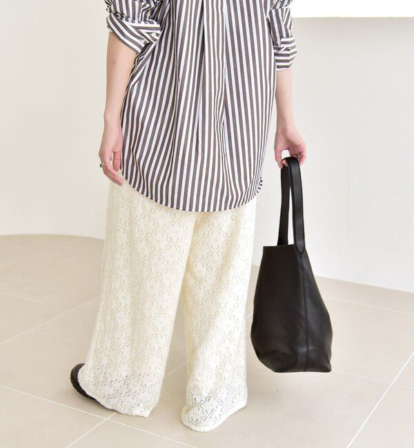 quaranciel「quaranciel:〈洗濯機可能〉フラワー レース ワイド パンツ」|その他|