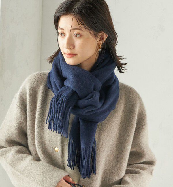 SHIPS for women「ウール カシミヤ ウォッシャブル ストール」|ストール|ネイビー