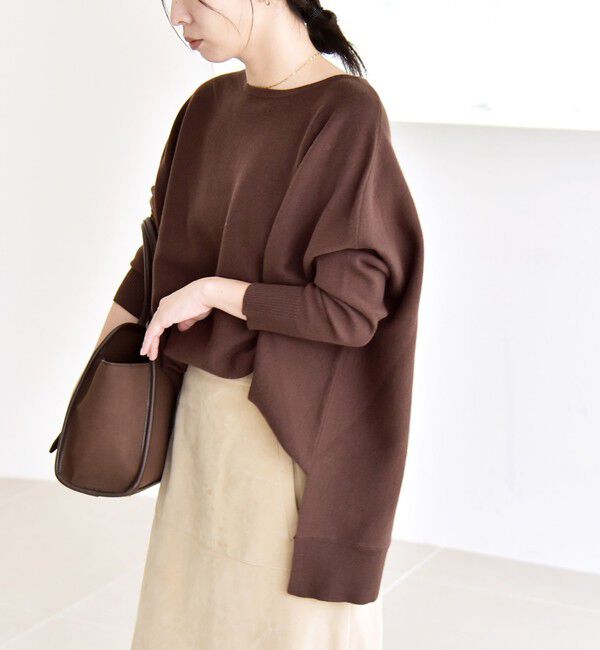 quaranciel「quaranciel:〈洗濯機可能〉ボートネック ワイド ニット プルオーバー」|ニット・セーター|