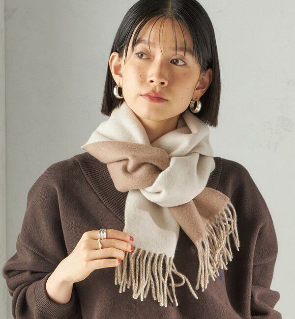 SHIPS for women「カシミヤ リバーシブル マフラー」|マフラー|