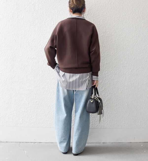 SHIPS any「SHIPS any:〈洗濯機可能〉クルーネック ドルマン ベーシック ニット プルオーバー」|ニット・セーター|