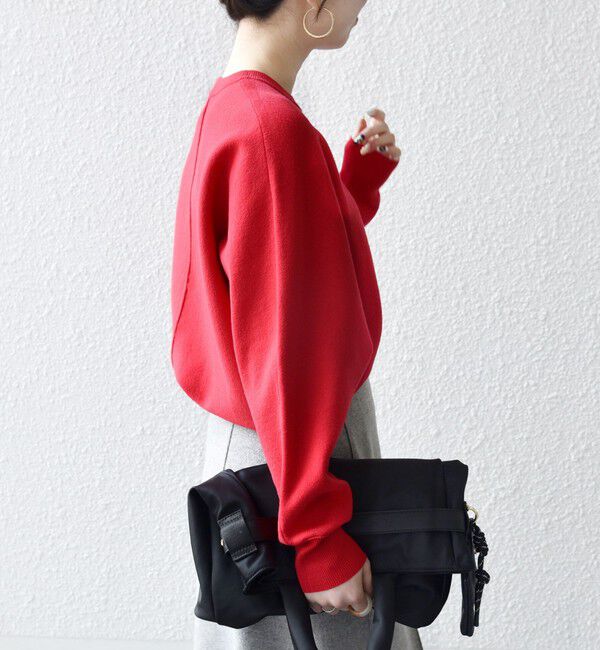 SHIPS any「SHIPS any:〈洗濯機可能〉クルーネック ドルマン ベーシック ニット プルオーバー」|ニット・セーター|