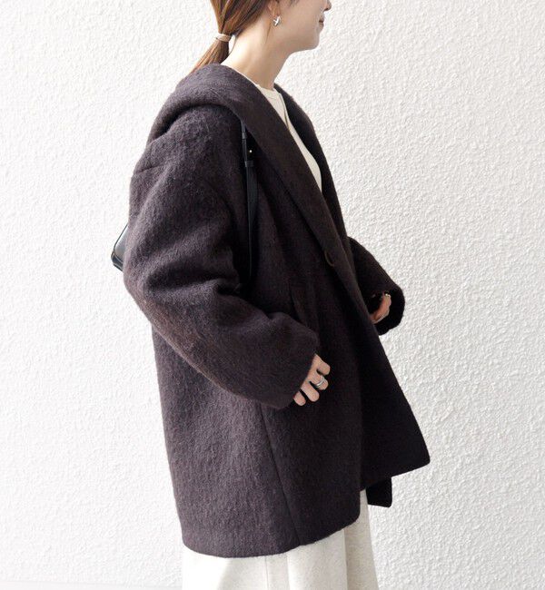 SHIPS any「SHIPS any: シャギー フーディー ガウン コート」|その他|