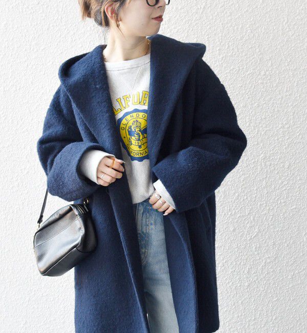 SHIPS any「SHIPS any: シャギー フーディー ガウン コート」|その他|