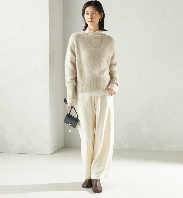 SHIPS for women「〈手洗い可能〉フォックス クルーネック ニット プルオーバー」|ニット・セーター|