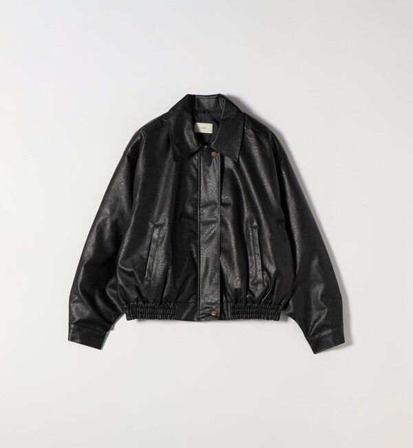 SHIPS any「FLAT YOU: ジップ ショート ブルゾン」|ブルゾン・スタジャン|ブラック