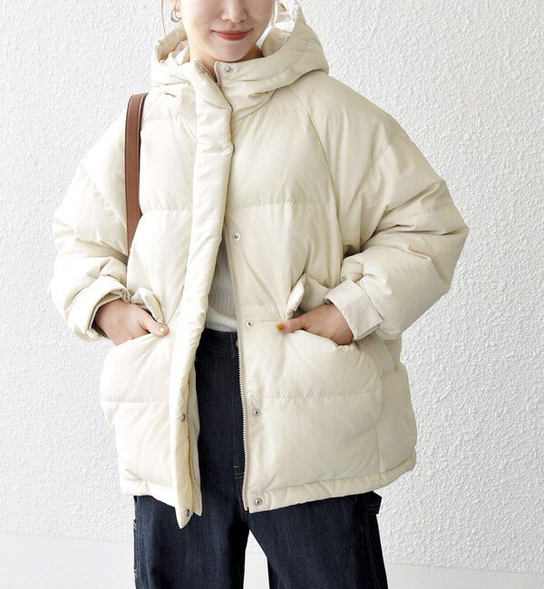 SHIPS any「《一部追加予約》【WEB限定】SHIPS any: フーディ ショート ダウン ジャケット 2」|ダウン|