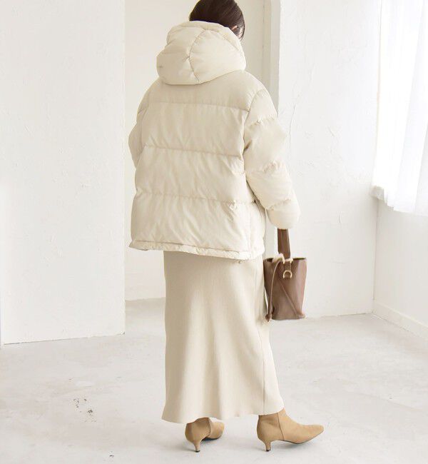 quaranciel「quaranciel: フーディー & ハイネック 2way ショート ダウン ジャケット」|ダウン|