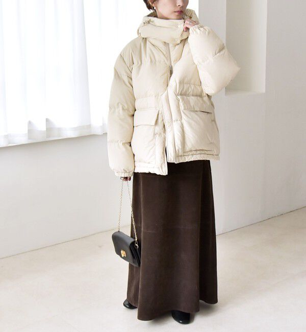 quaranciel「quaranciel: フーディー & ハイネック 2way ショート ダウン ジャケット」|ダウン|