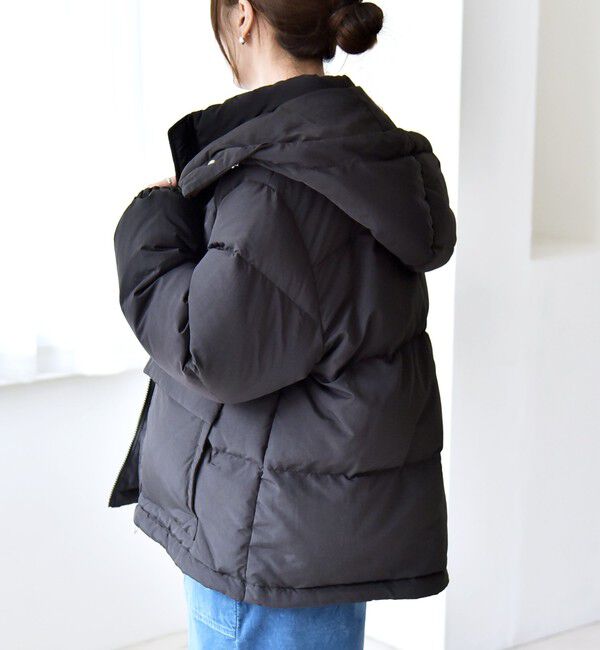 quaranciel「quaranciel: フーディー & ハイネック 2way ショート ダウン ジャケット」|ダウン|