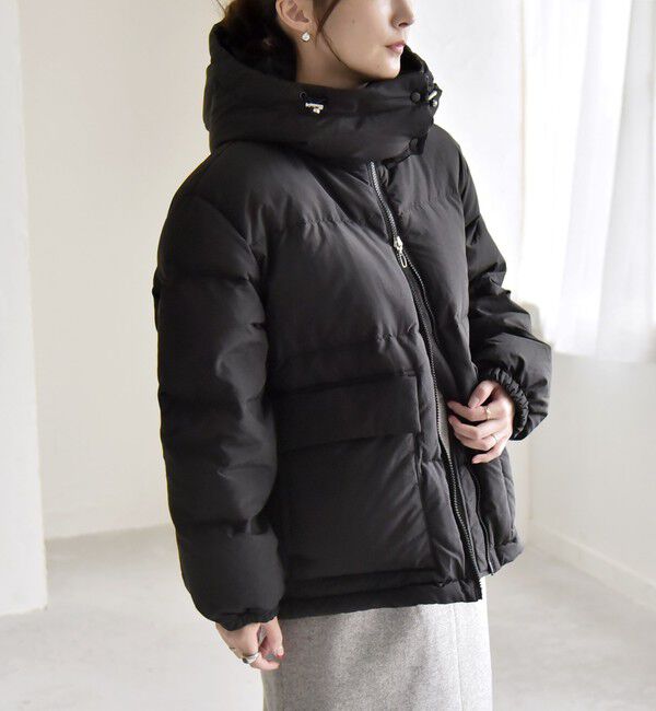 quaranciel「quaranciel: フーディー & ハイネック 2way ショート ダウン ジャケット」|ダウン|