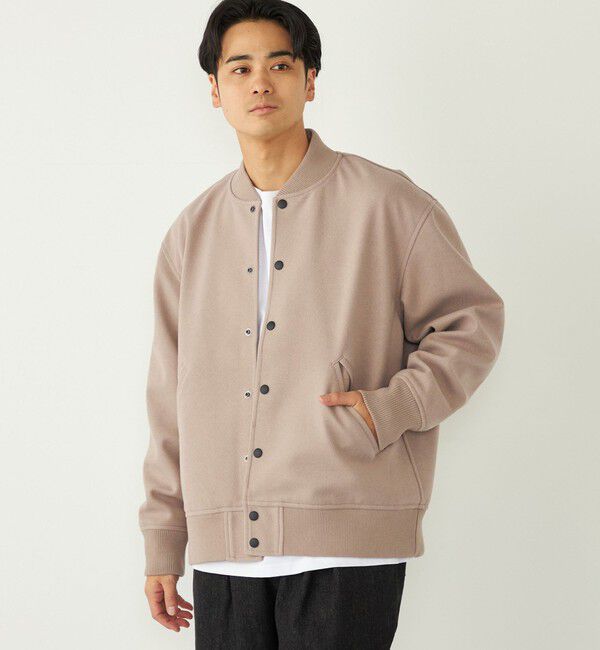SHIPS Colors 「SHIPS Colors:ウール ミックス スタジアム ブルゾン」|ブルゾン・スタジャン|ベージュ