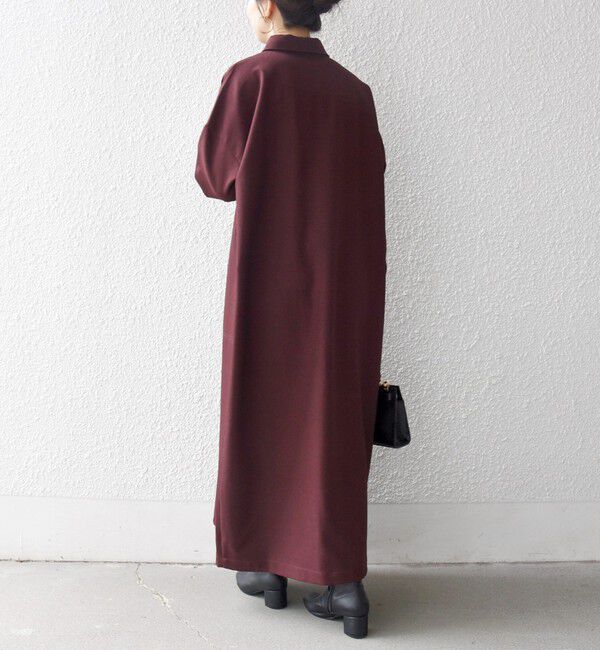 SHIPS any「SHIPS any:〈洗濯機可能〉サージ スキッパー シャツ ワンピース」|ワンピース|