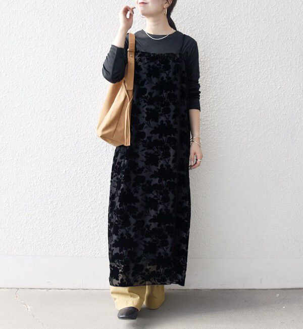 SHIPS any「SHIPS any:〈手洗い可能〉フラワー オパール ロング キャミワンピース」|ワンピース|