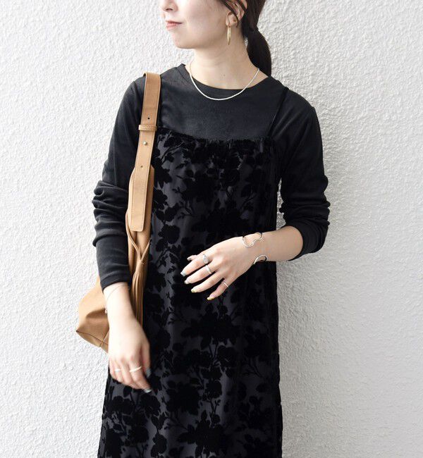 SHIPS any「SHIPS any:〈手洗い可能〉フラワー オパール ロング キャミワンピース」|ワンピース|