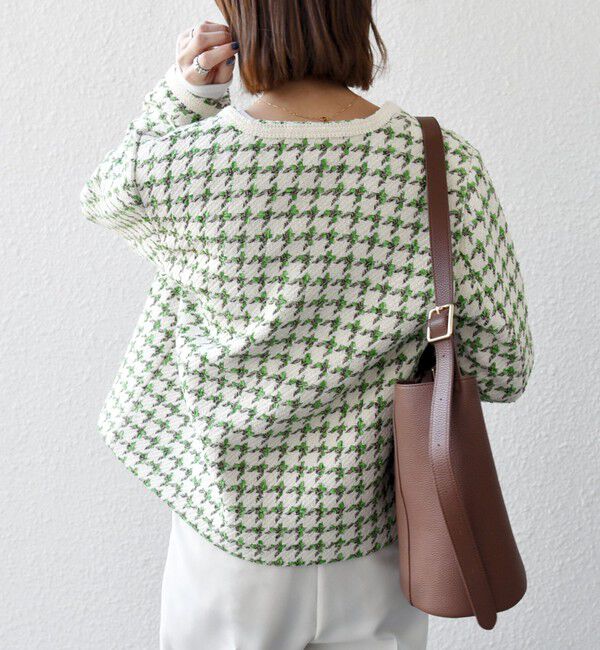 SHIPS any「SHIPS any: ツイード  パイピング ノーカラー ジャケット」|ノーカラージャケット|