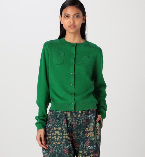 CABaN「コットンカシミヤ クルーネックカーディガン」|カーディガン|