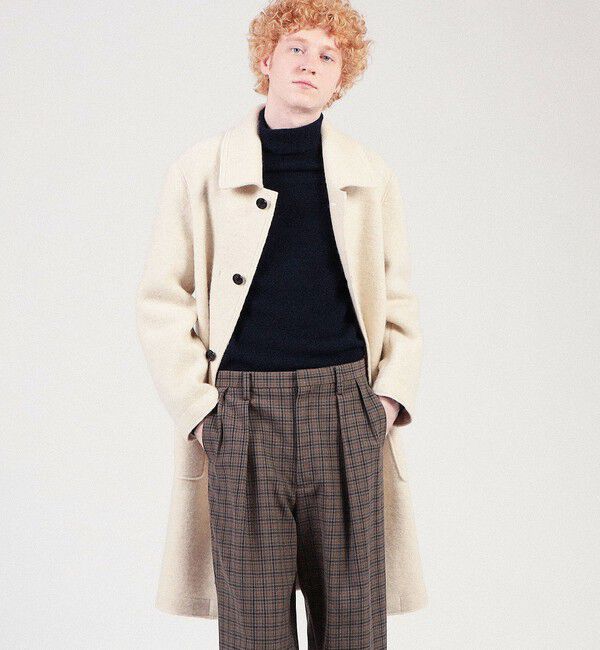 TOMORROWLAND MENS「ローデンニット マックコート」|ステンカラーコート|
